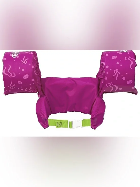 Kids Pink Float Swim Vest with Cat Design - Picture 2 of 3